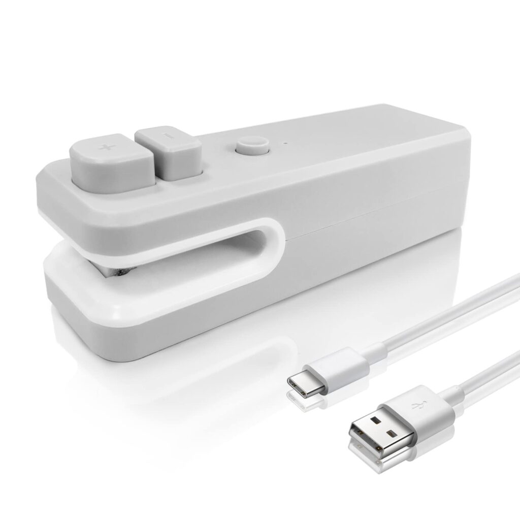 AXYWINBO Mini Sellador de Bolsas de Plástico para Alimentos Frescos y Organizados