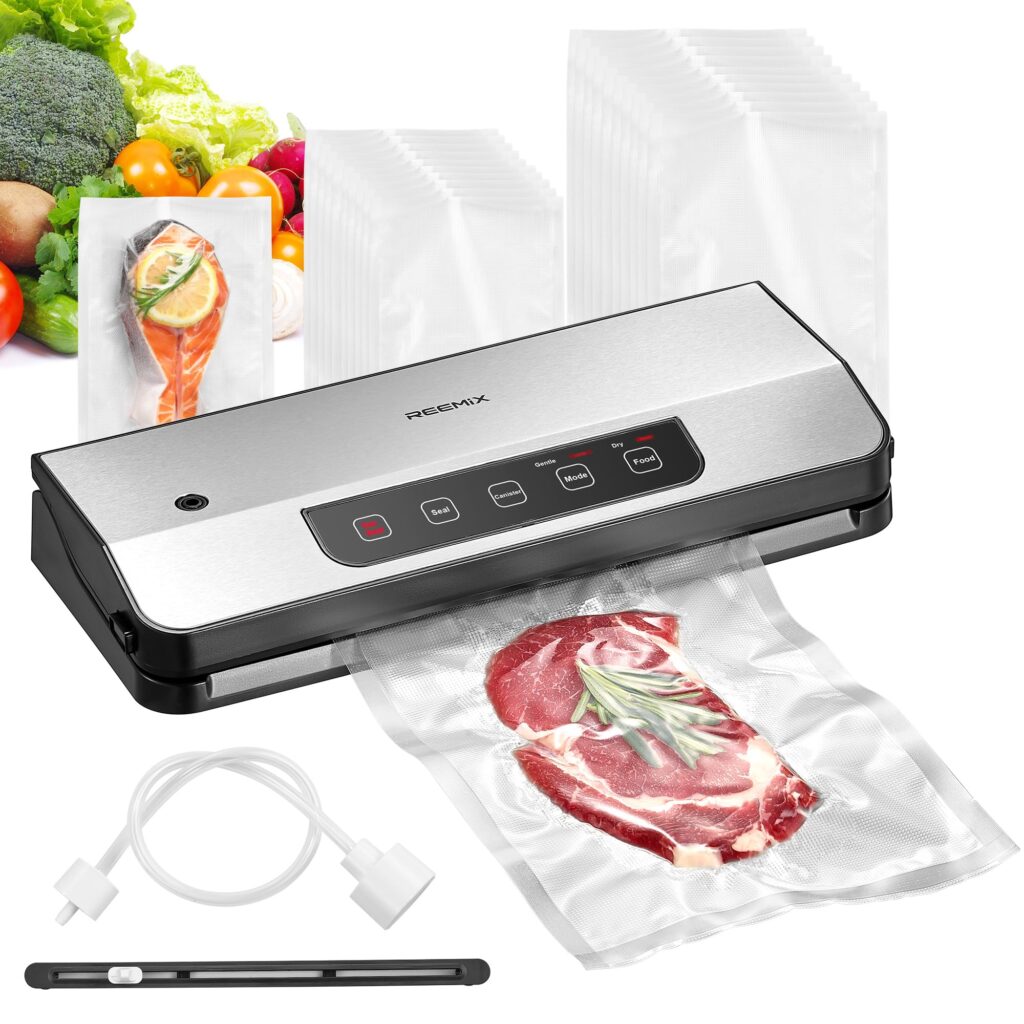 Potente Envasadora al Vacío Reemix 8-en-1 para Conservar Alimentos Frescos y Deliciosos