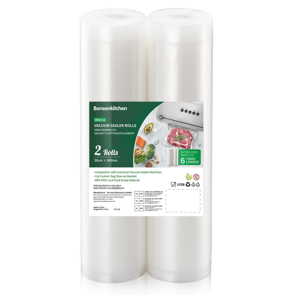 Bolsas de Vacío Bonsenkitchen para Conservar Alimentos y Cocinar Sous Vide
